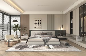 Modern Bedroom Scene 46 3D