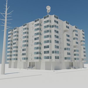 scene block houses 3d model