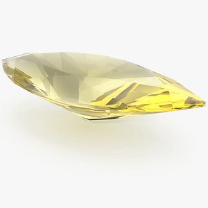 Marquise Cut Yellow Sapphire 3D model