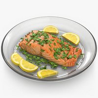 Salmon Fillet with Parsley and Lemon