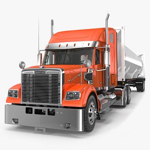 3D Freightliner Truck With Gas Tank
