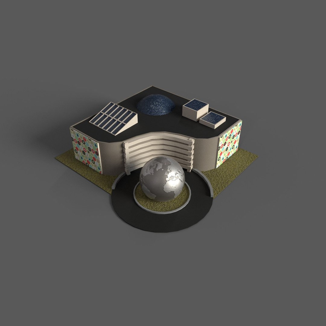Cartoony Science Museum Model - TurboSquid 1241790