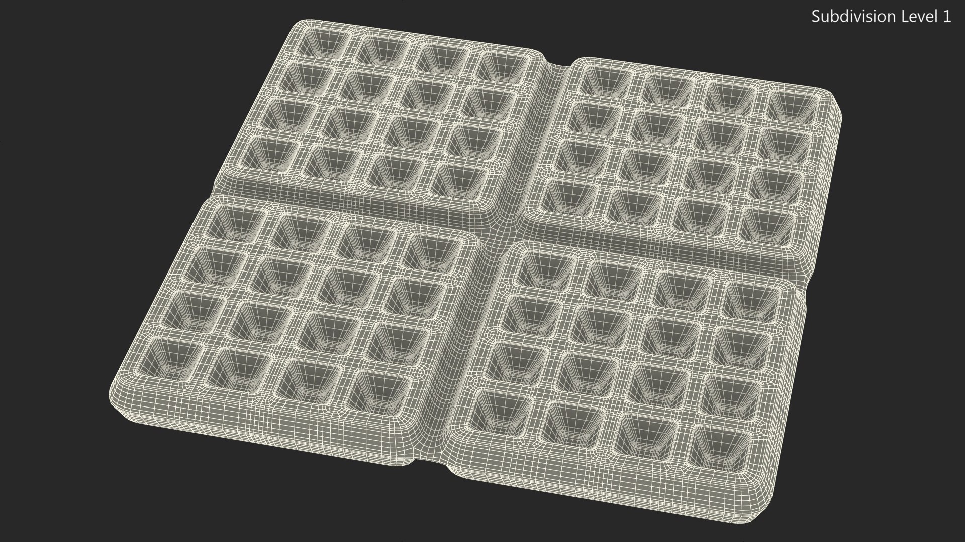 3D Square Waffle https://p.turbosquid.com/ts-thumb/Kx/zkEW1f/eM/squarewaffle3dmodel014/jpg/1674599087/1920x1080/fit_q87/dfcd39f86e4077e8b928f26c06f667d2838b5ce9/squarewaffle3dmodel014.jpg