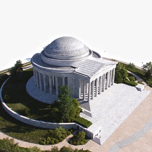 Jefferson Memorial Scene 3D model