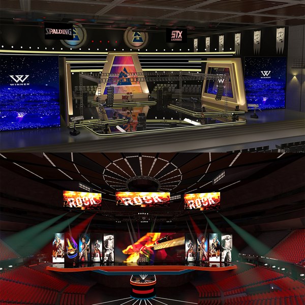 3D Indoor Concert Stage collection 3D model