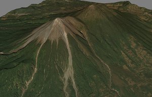 3D mesh fuego mountain - model