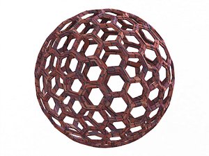 Wireframe Shape Geometric Honeycomb Sphere 3D model