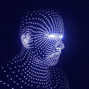 3D Luminous man model