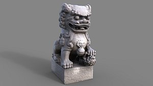 scan chinese dragon statue 3d obj