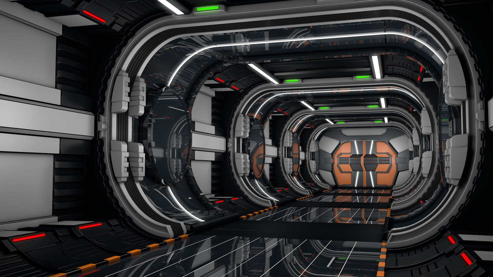 3D Sci Fi Corridor - TurboSquid 2324550