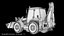 3D Backhoe Loader PBR model