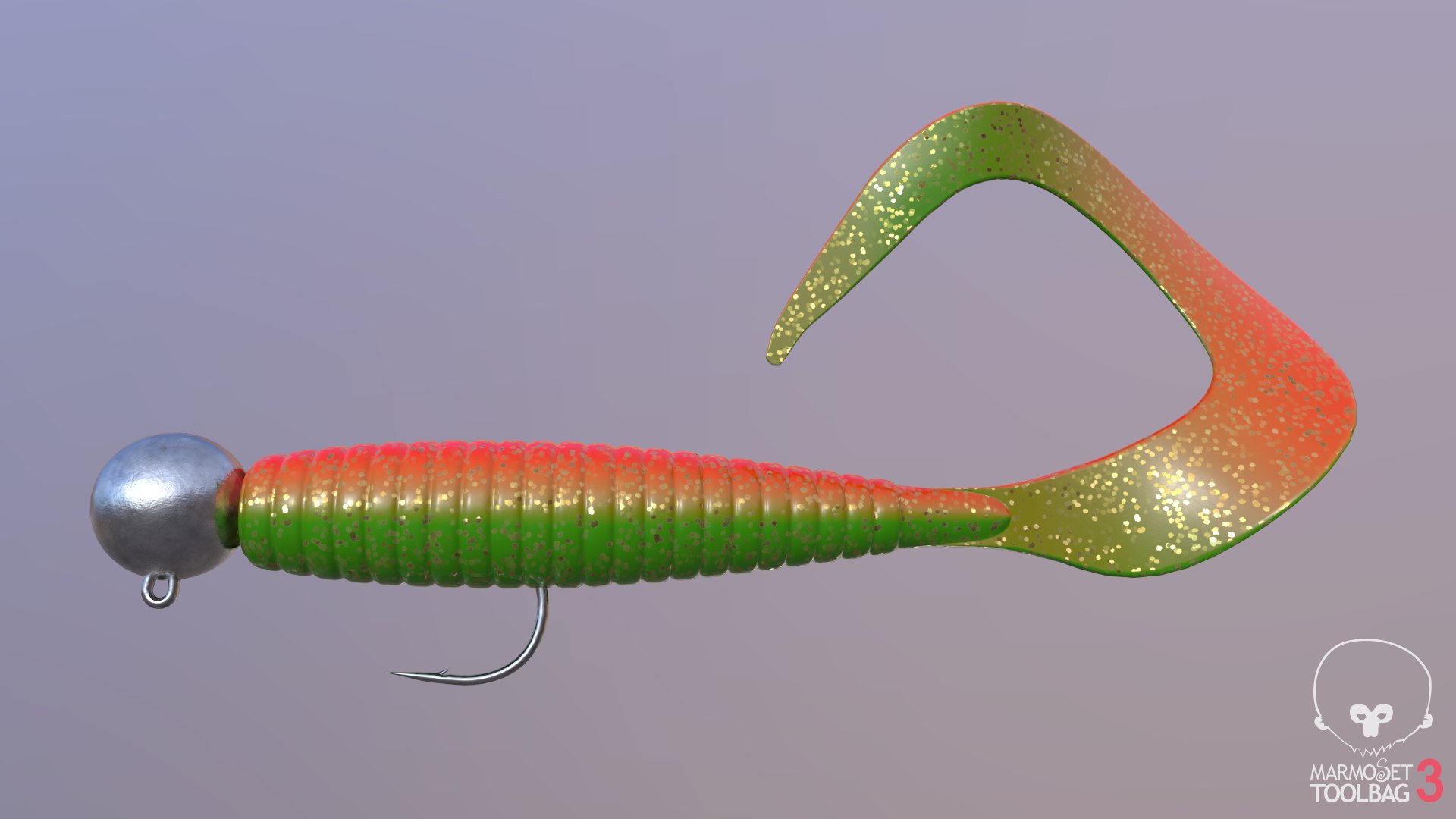 Curly Tail Fishing Lure 3D - TurboSquid 1981690