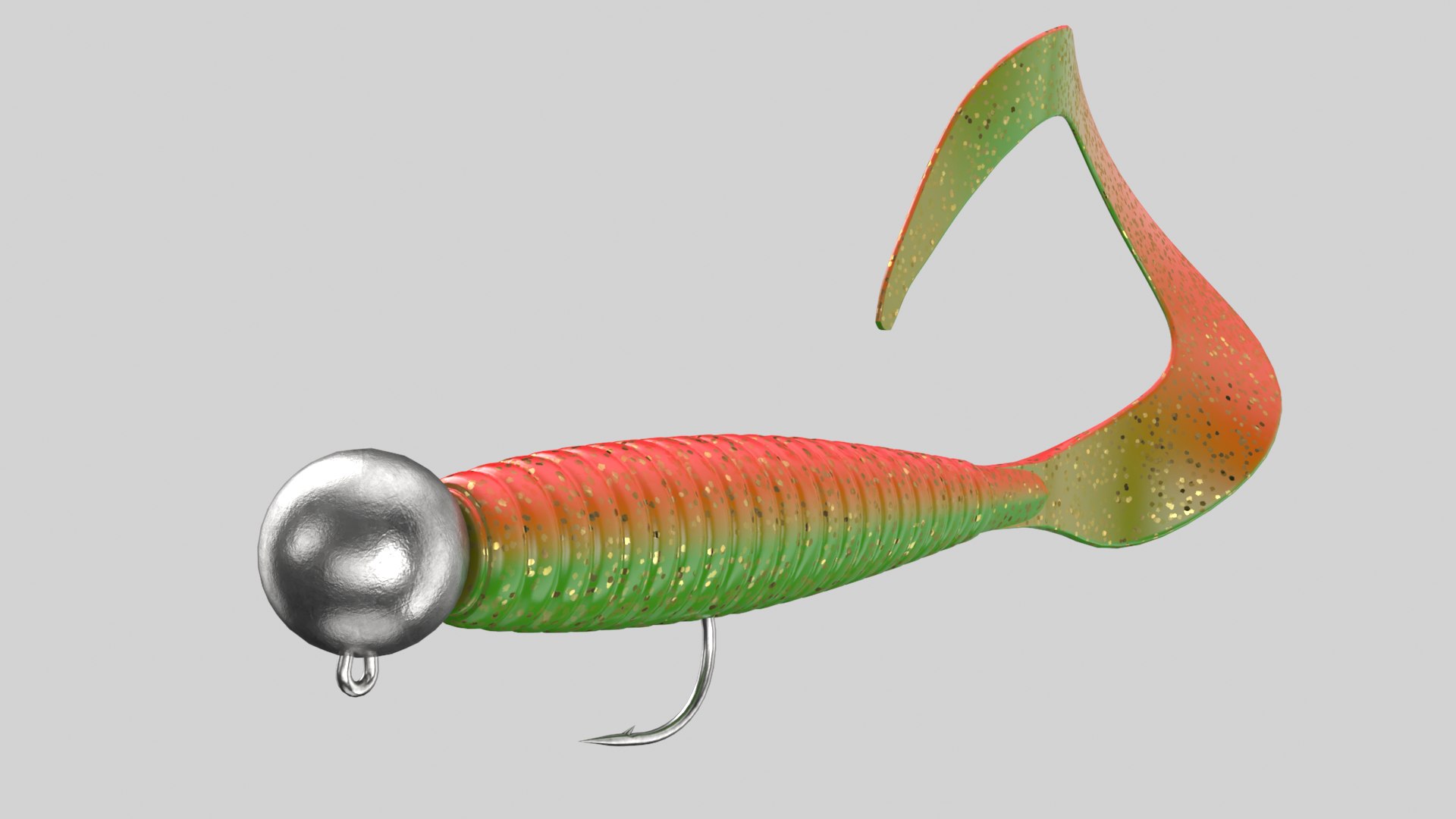 Curly Tail Fishing Lure 3D - TurboSquid 1981690