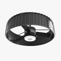 Ceiling fan - Hanter Vault black and wood with lighting