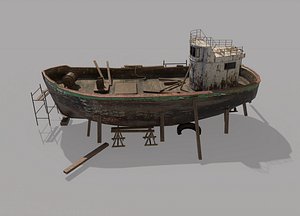3D maintenance fishing boat model