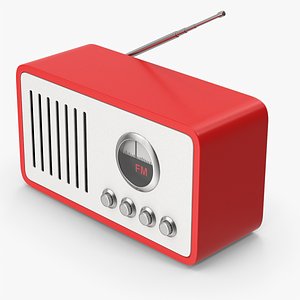 Vintage Panasonic FM-AM Clock Radio 3D model