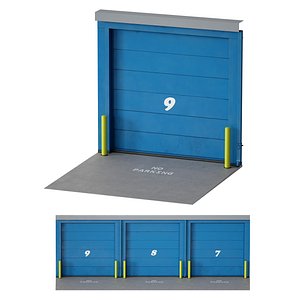 Garage doors - entrance 3D model