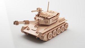 Wooden toy Panzer Tank