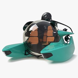 Luxurious Personal Submarine Rigged 3D model