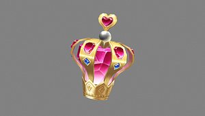Cartoon ruby crown 3D model