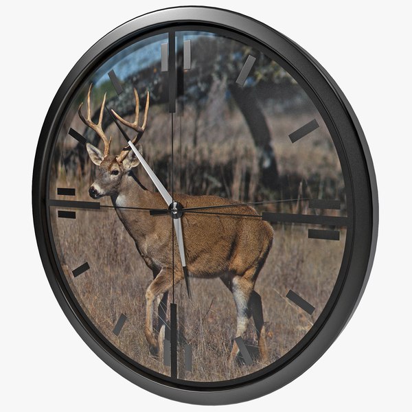 deer scope wall clock lwo