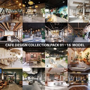 3D Cafe Design Collection Pack 01