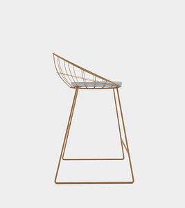 bar counter stool metal frame 3D model