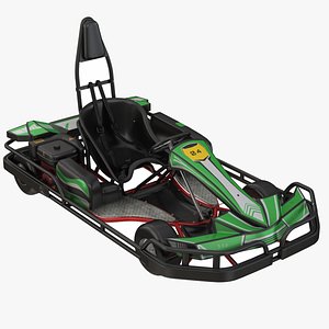 3D model Go Kart Green