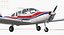 Aircraft Piper PA-28-161 Warrior II Rigged 3D Model