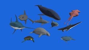 9t5 Low Poly Sea Creatures