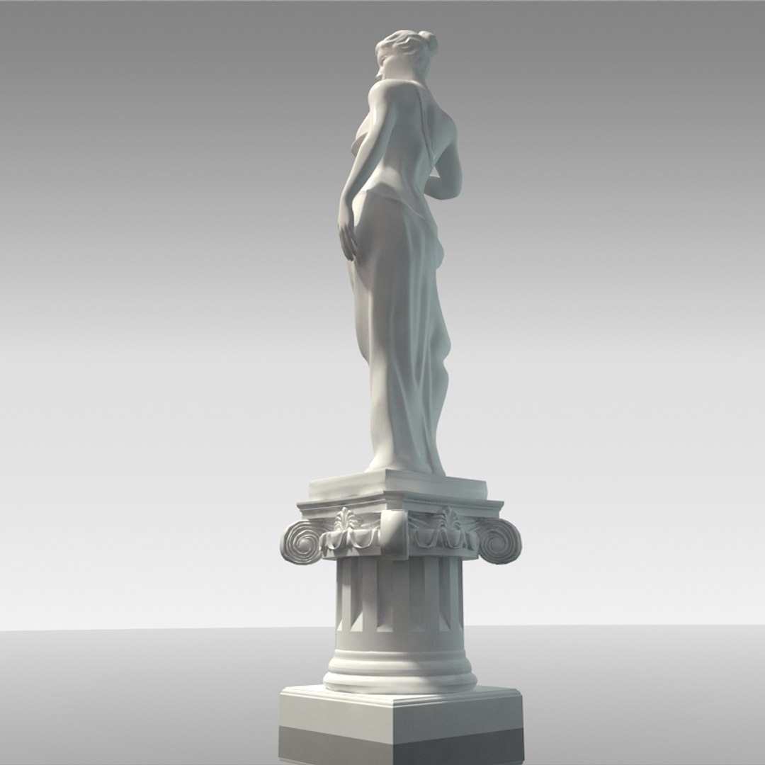 3D Model Classical Statue Column - TurboSquid 1225106