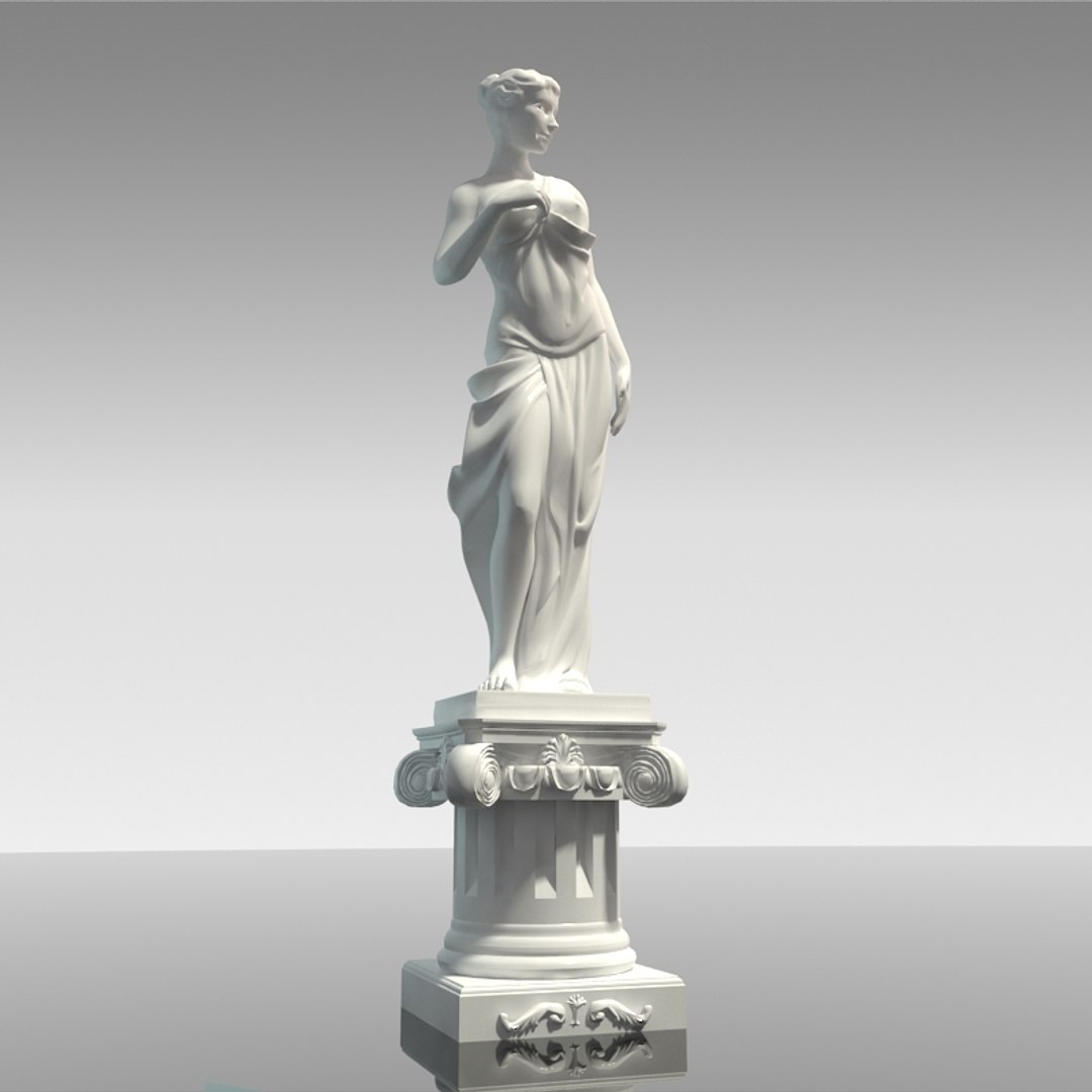 3D Model Classical Statue Column - TurboSquid 1225106