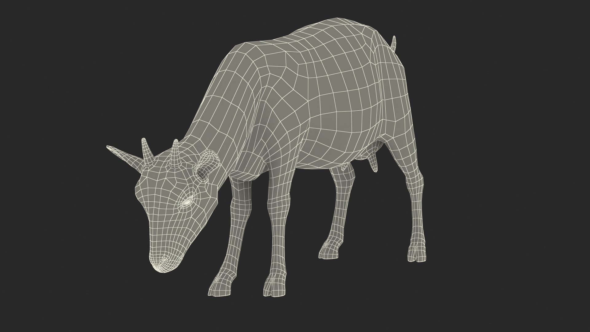 Grazing Goat Black-White Fur 3D Model - TurboSquid 1991644