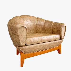 armchair chair leather model