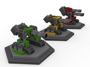 3d minigun turret model