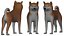 Dog Shiba Inu Low Poly 模型游戏 AR VR