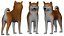 Dog Shiba Inu Low Poly 模型游戏 AR VR