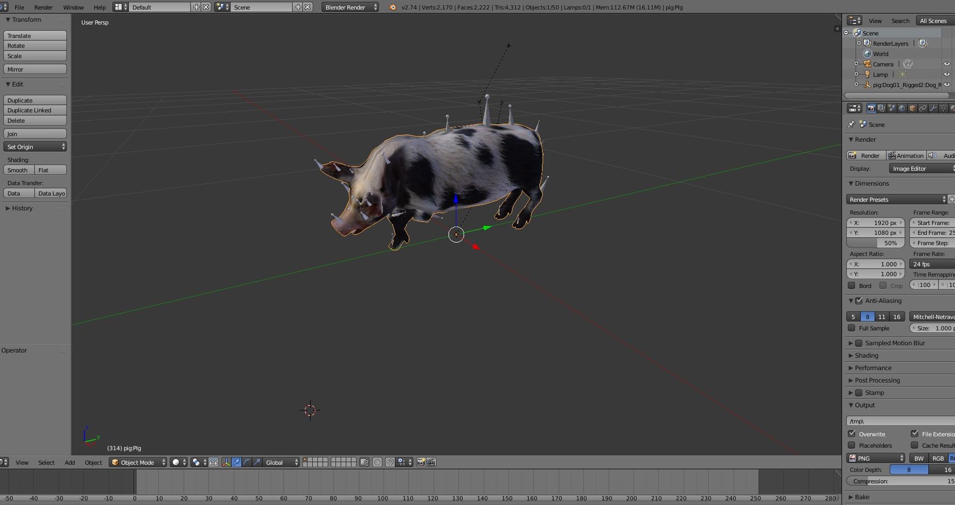 Pig Rigged Animation 3D - TurboSquid 1212849