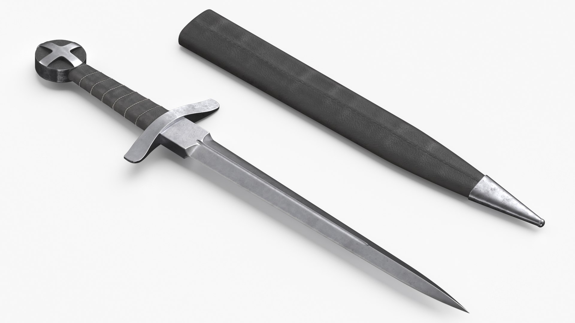 Crusader Dagger 3D model preview