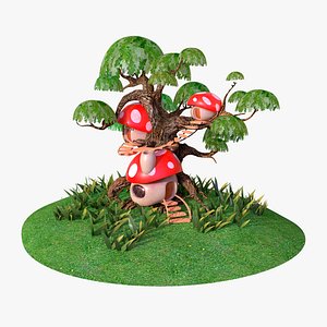 cartoon house 3D model