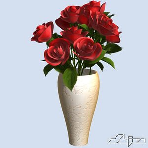rose vase 3d model