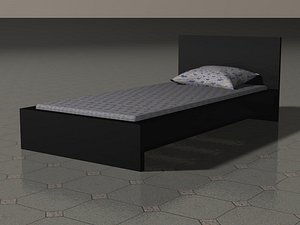 malm bed 3d model
