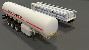 GAS  trailer tank 3D model