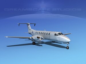 beechcraft c-12j transport 3d model