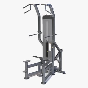 3D WEIGHT ASSISTED CHIN DIP Professional 3D Gym Equipment Model