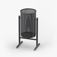 Perforated Street Waste Receptacle 04