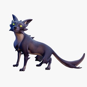 Cartoon Cat Rigged for Blender 3D model