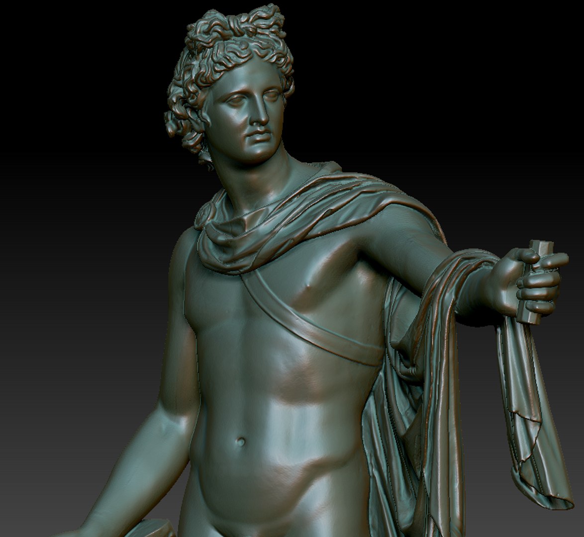 3D Statue Apollo Belvedere - TurboSquid 1327651