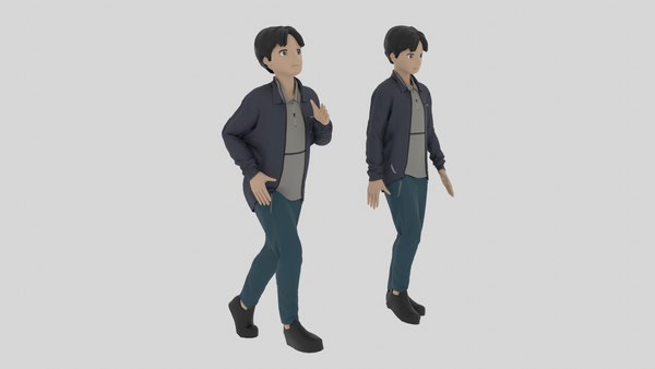 modelo 3d Cartoon Character Walking and Running Animation - TurboSquid ...
