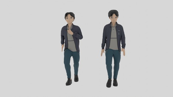 modelo 3d Cartoon Character Walking and Running Animation - TurboSquid ...